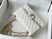 Chanel Flap Bag Caviar in White 25cm with Gold Hardware - 3