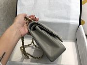 Chanel Flap Bag Grey Caviar Gold Hardware 25cm - 3