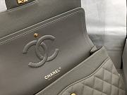 Chanel Flap Bag Grey Caviar Gold Hardware 25cm - 5