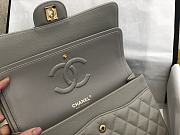 Chanel Flap Bag Grey Caviar Gold Hardware 25cm - 6