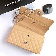 Chanel Flap Bag Cavier Silver Hardware Beige 25cm - 5