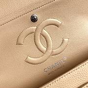 Chanel Flap Bag Cavier Silver Hardware Beige 25cm - 3