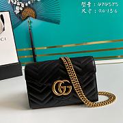 Gucci Marmont Matelassé Mini Bag Black 20x13x6cm - 1