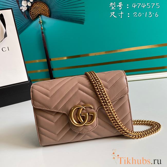 Gucci Marmont Matelassé Mini Bag Chevron 20x13x6cm - 1