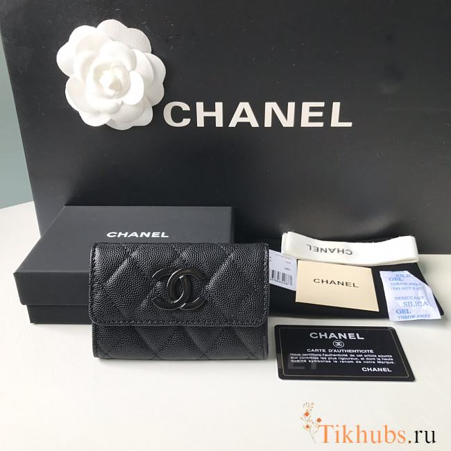 Chanel Wallet Black 11x8.5x3cm - 1