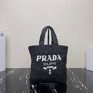 Prada Raffia Black 24x24x8cm