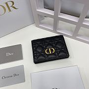 Dior Caro Black Wallet 11x9x3cm  - 1
