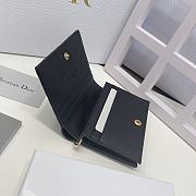 Dior Caro Black Wallet 11x9x3cm  - 3