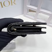 Dior Caro Black Wallet 11x9x3cm  - 4