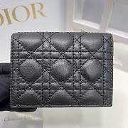 Dior Caro Black Wallet 11x9x3cm  - 5