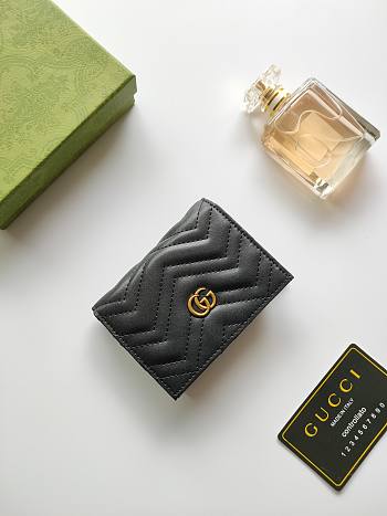Gucci Marmont Black Wallet 11x9x3cm