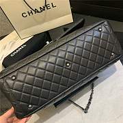 Chanel XXL Airline Flap Bag 46cm Black Silver Hardware - 6