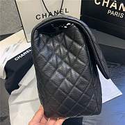 Chanel XXL Airline Flap Bag 46cm Black Silver Hardware - 5