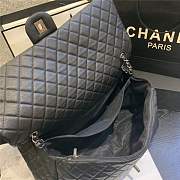 Chanel XXL Airline Flap Bag 46cm Black Silver Hardware - 4