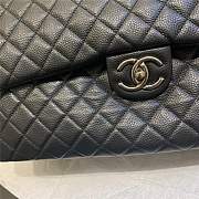 Chanel XXL Airline Flap Bag 46cm Black Silver Hardware - 3