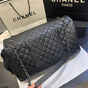 Chanel XXL Airline Flap Bag 46cm Black Silver Hardware - 2