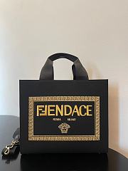 Fendace Medium Tote Canvas Black 35x16x30cm - 1