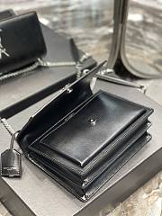 YSL Sunset Black Silver Chain 22x16x8cm - 3