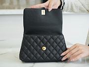 Chanel Coco Handle Black Cavier Gold Hardware 24x14x10cm - 3