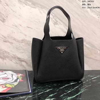 Prada Black Leather Tote 25x21.5x14cm