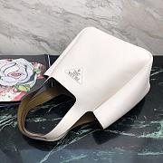 Prada White Leather Tote 25x21.5x14cm - 6