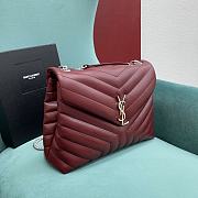 YSL Loulou Red Silver Hardware 31x23x10cm - 6