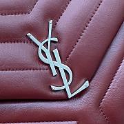 YSL Loulou Red Silver Hardware 31x23x10cm - 2