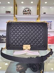 Chanel LeBoy Caviar Handbag Gold Hardware 30cm - 1