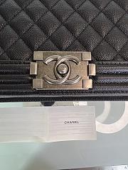 Chanel LeBoy Caviar Handbag Silver Hardware 30cm - 5