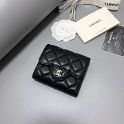 Chanel Black Lambskin Silver Hardware Wallet 11.5x10.5x2cm - 1