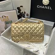 Chanel Flap Bag Lambskin Gold Color GHW 1112 Size 25 cm - 1