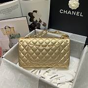 Chanel Flap Bag Lambskin Gold Color GHW 1112 Size 25 cm - 2