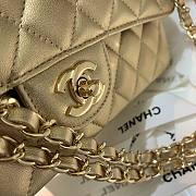 Chanel Flap Bag Lambskin Gold Color GHW 1112 Size 25 cm - 4