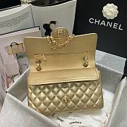Chanel Flap Bag Lambskin Gold Color GHW 1112 Size 25 cm - 3