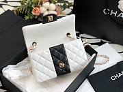 Chanel Flap Bag Black White Gold Hardware 20cm - 6