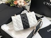 Chanel Flap Bag Black White Gold Hardware 20cm - 5