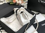 Chanel Flap Bag Black White Gold Hardware 20cm - 3