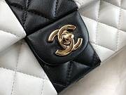 Chanel Flap Bag Black White Gold Hardware 20cm - 2
