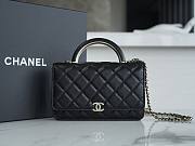 Chanel Handle WOC Black Silver Hardware 19.2x12.3x3.5cm - 1