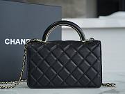 Chanel Handle WOC Black Silver Hardware 19.2x12.3x3.5cm - 2