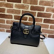 Gucci Handle Bag With Double G Black 25x19x11cm - 1