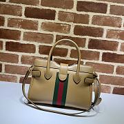 Gucci Handle Bag With Double G Brown 25x19x11cm - 3