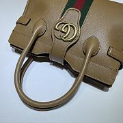 Gucci Handle Bag With Double G Brown 25x19x11cm - 4