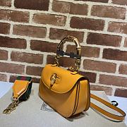 Gucci Top Handle Bag In Yellow Leather 686864 Size 21 x 15 x 7 cm - 4