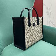 Gucci Supreme Canvas Tote Bag Black 31x26x14cm - 3