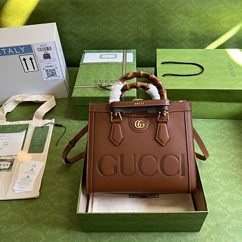 Gucci Diana Tote Brown Leather 27x24x11cm