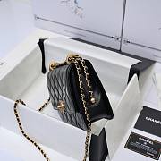 Chanel Small Flap Bag Calfskin Black Gold Hardware 22x14.5x8cm - 6