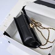 Chanel Small Flap Bag Calfskin Black Gold Hardware 22x14.5x8cm - 3