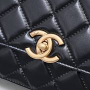 Chanel Small Flap Bag Calfskin Black Gold Hardware 22x14.5x8cm - 2