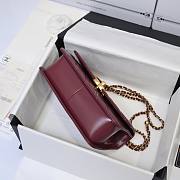 Chanel Small Flap Bag Calfskin Wine Gold Hardware 22x14.5x8cm - 4